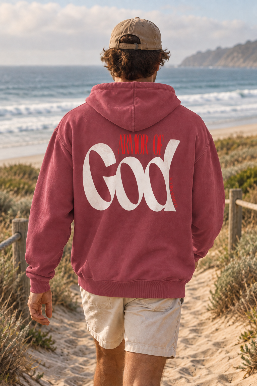 Armor of God, White Logo Hoodie