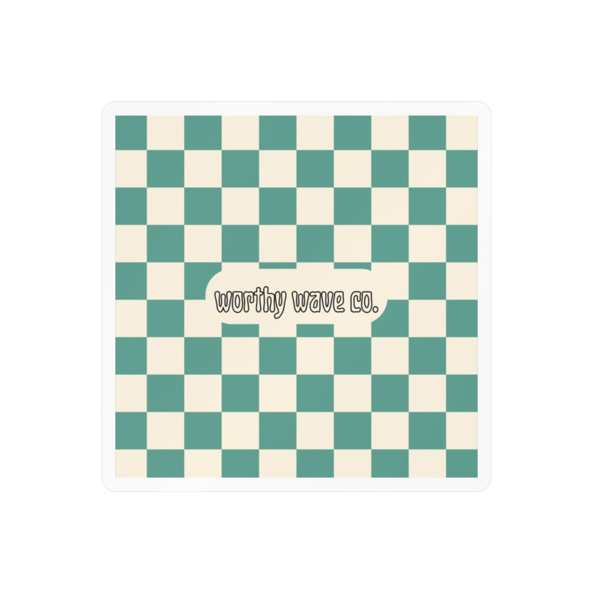 Worthy Wave Co. Checkerboard Vinyl Decal