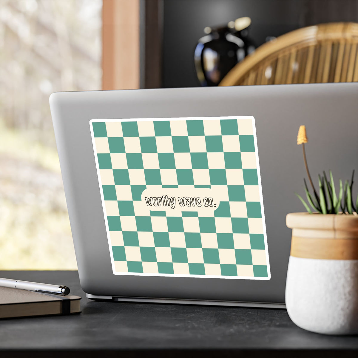 Worthy Wave Co. Checkerboard Vinyl Decal