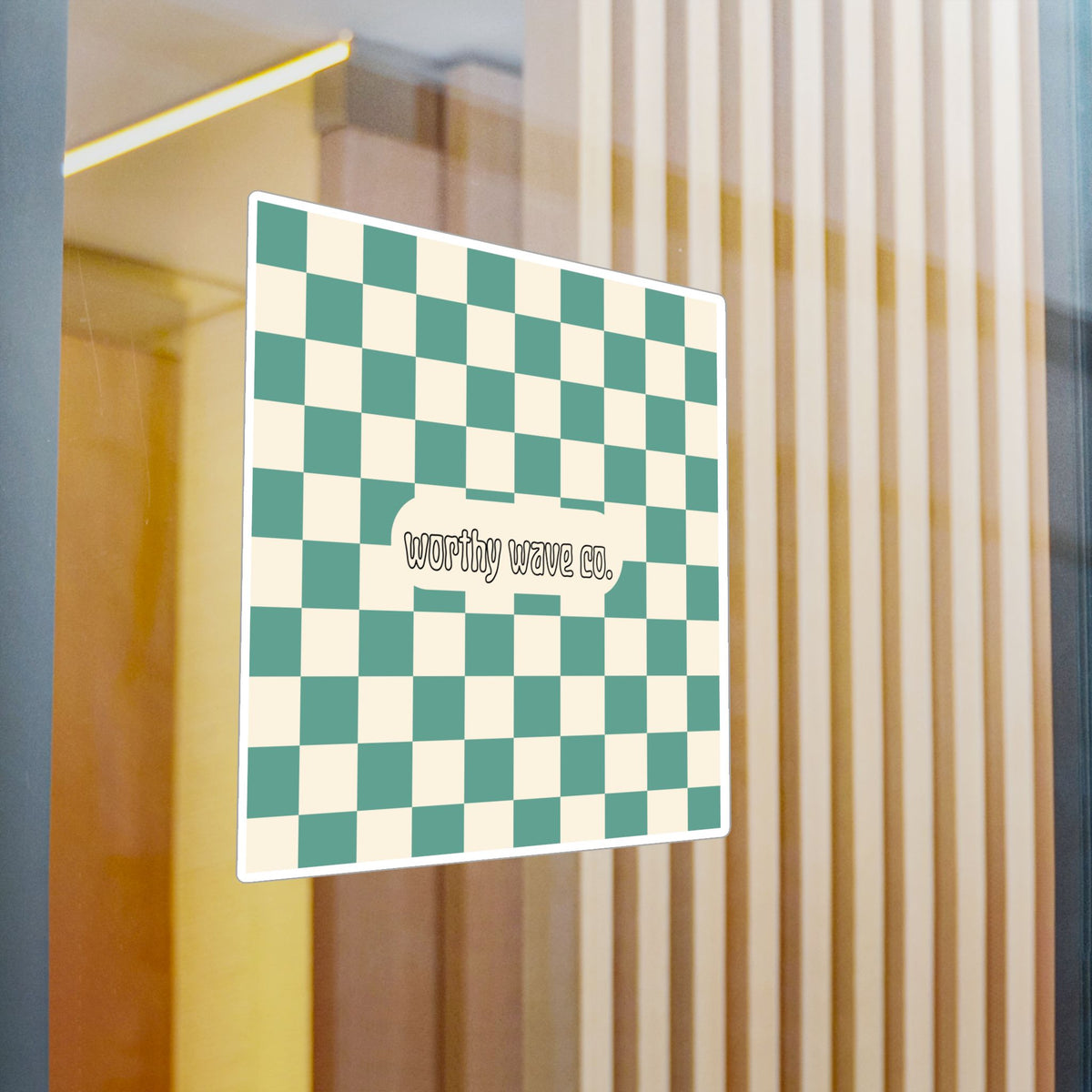 Worthy Wave Co. Checkerboard Vinyl Decal