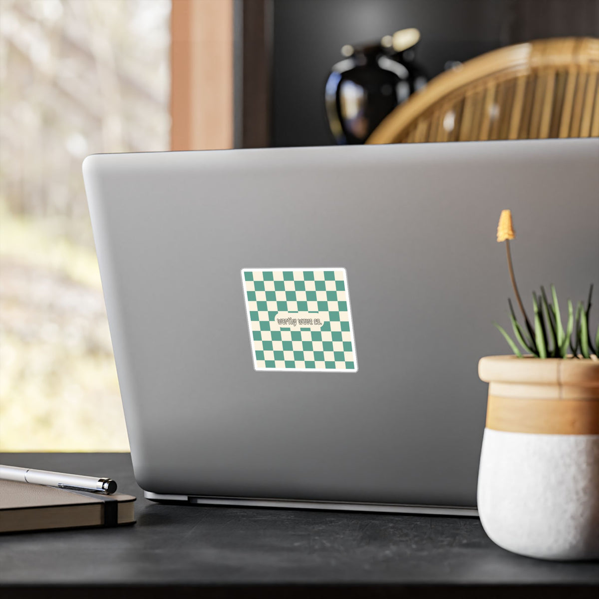 Worthy Wave Co. Checkerboard Vinyl Decal