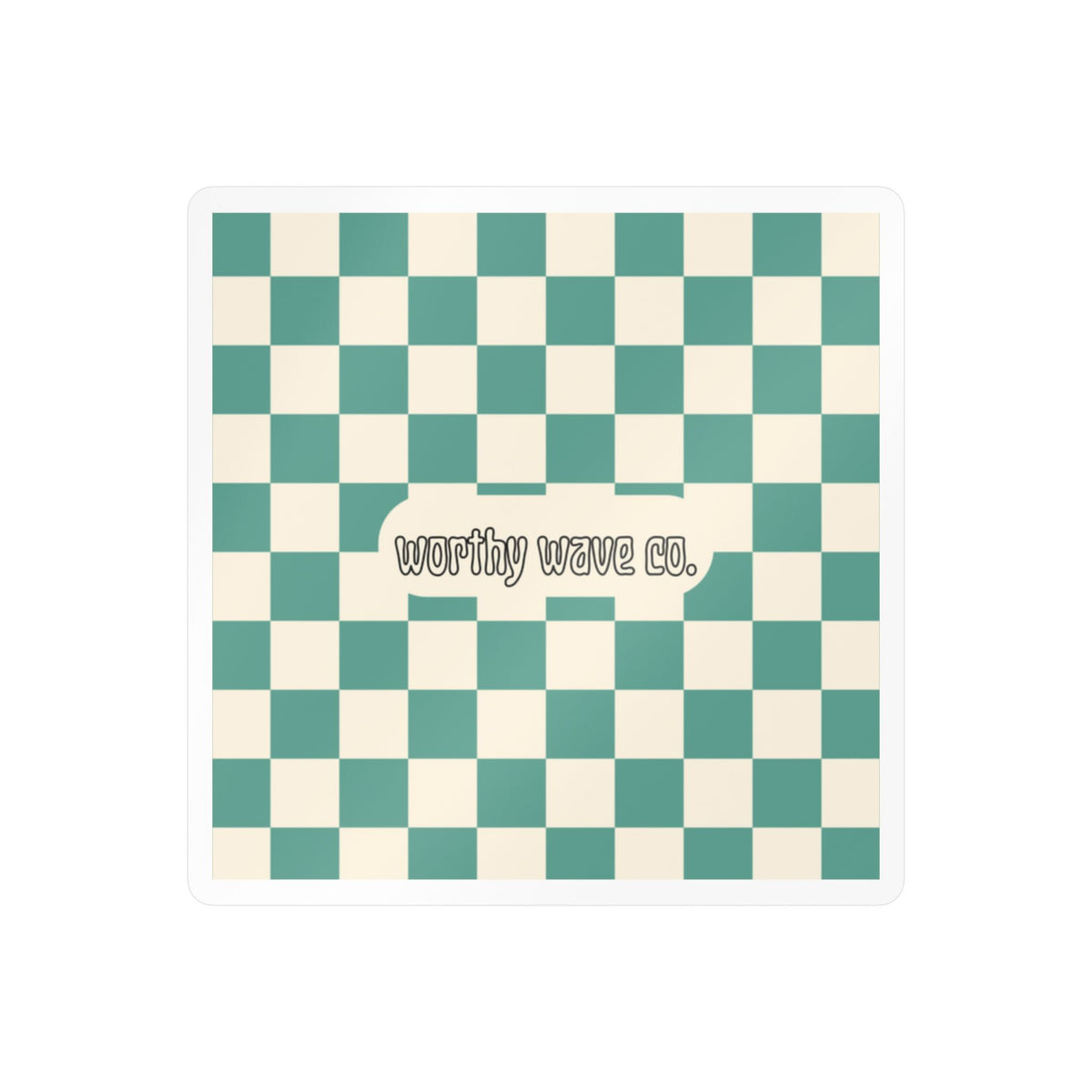 Worthy Wave Co. Checkerboard Vinyl Decal