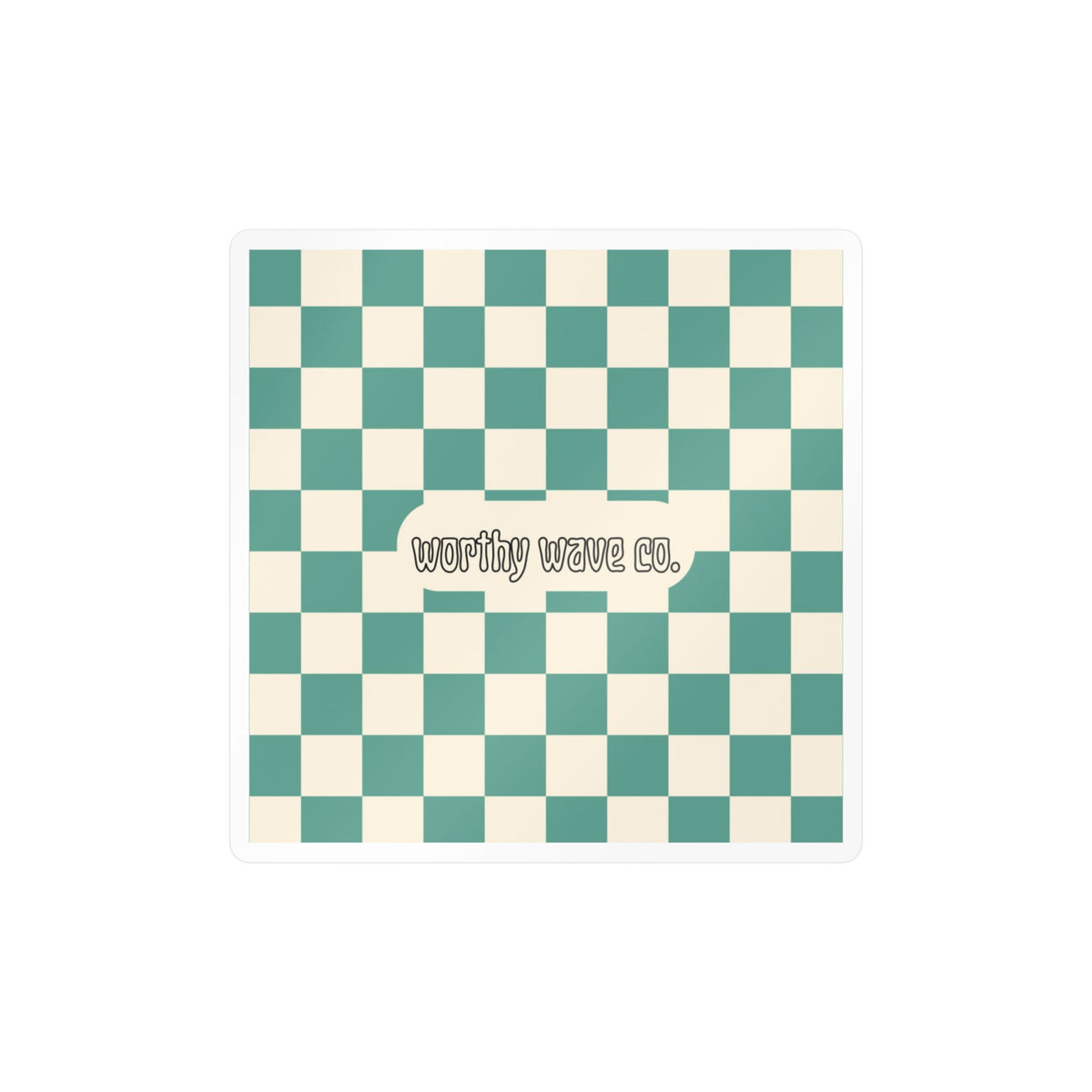 Worthy Wave Co. Checkerboard Vinyl Decal