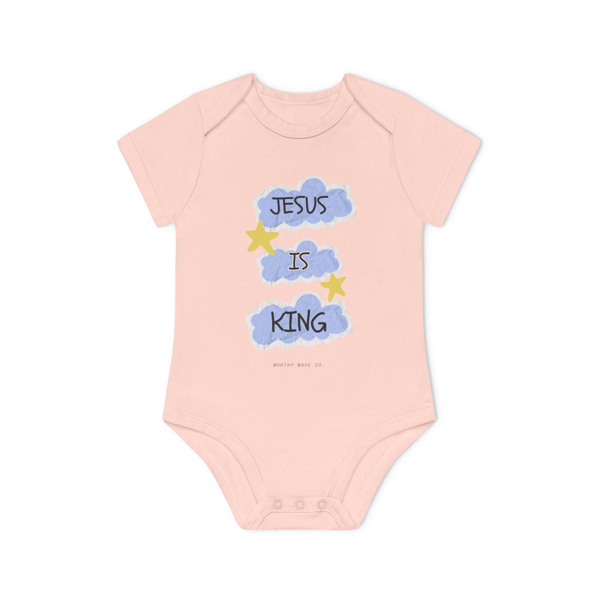 "Jesus Is King" Infant Onesie (Organic Short Sleeve)