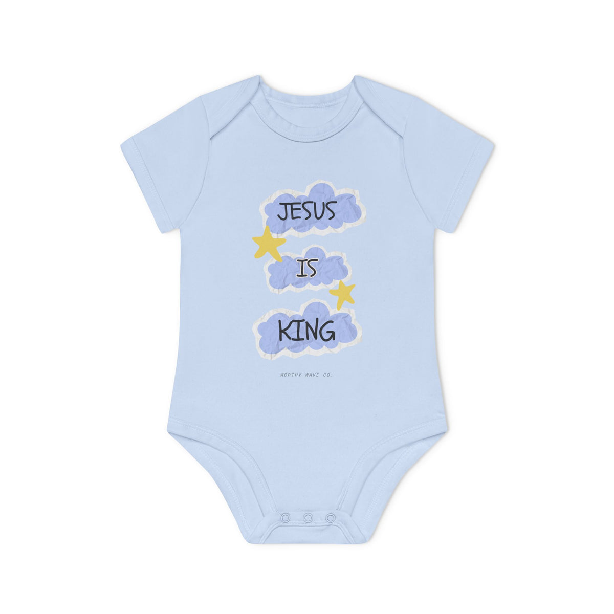 "Jesus Is King" Infant Onesie (Organic Short Sleeve)