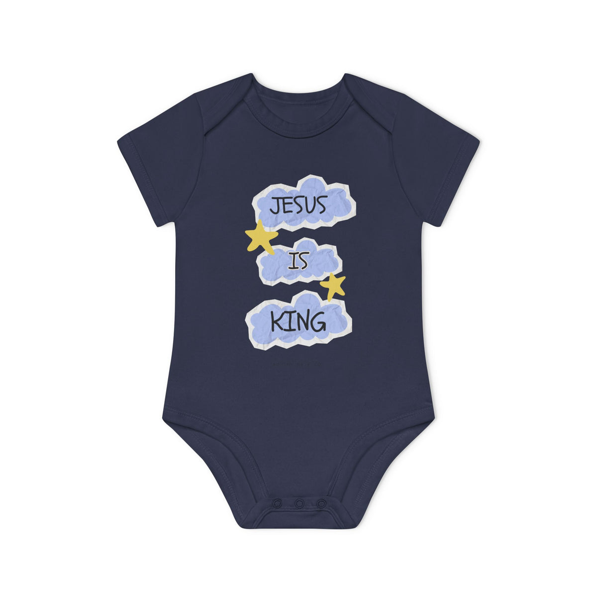 "Jesus Is King" Infant Onesie (Organic Short Sleeve)