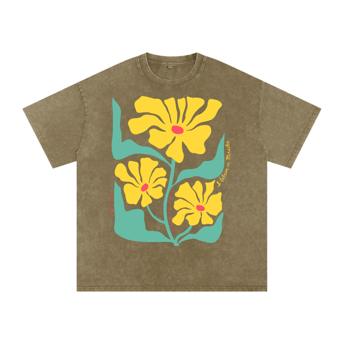 Matthew 19:26 Snow Washed Oversized Cotton T-Shirt