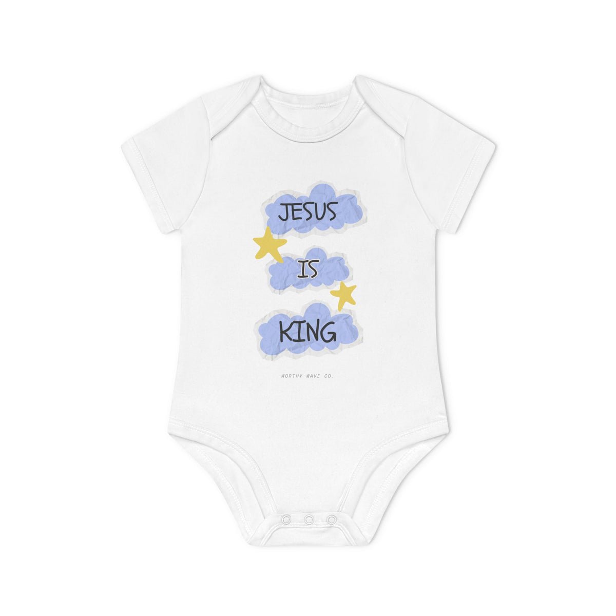 "Jesus Is King" Infant Onesie (Organic Short Sleeve)