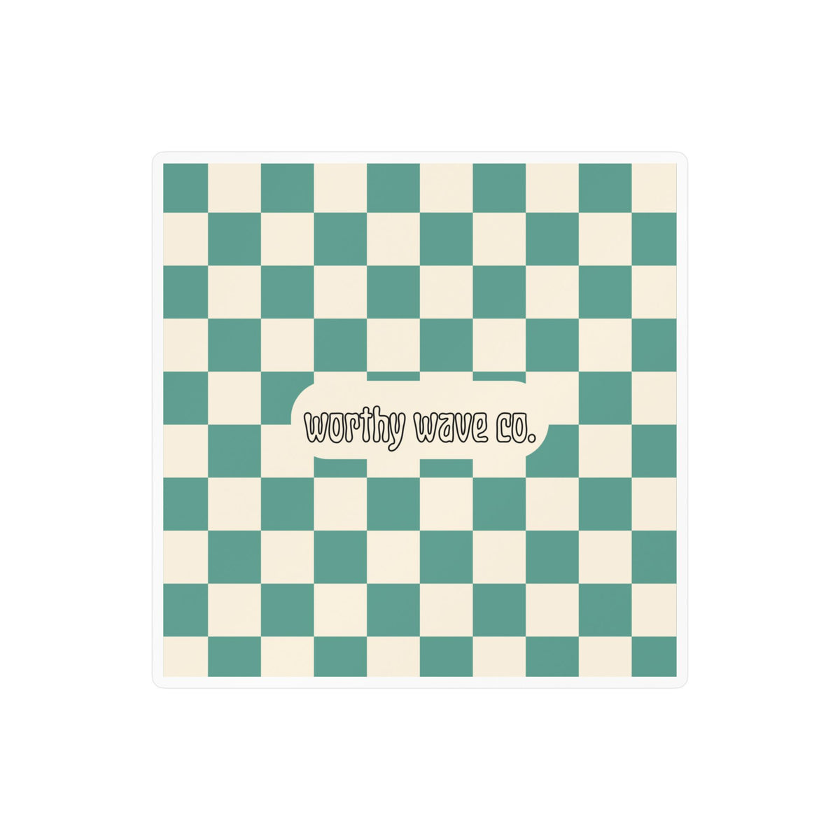 Worthy Wave Co. Checkerboard Vinyl Decal