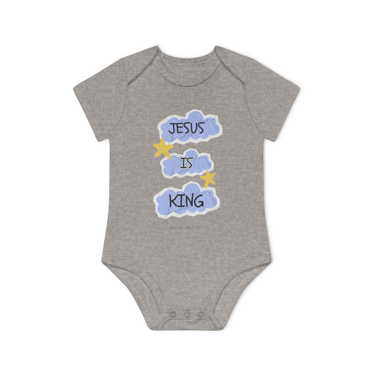 "Jesus Is King" Infant Onesie (Organic Short Sleeve)