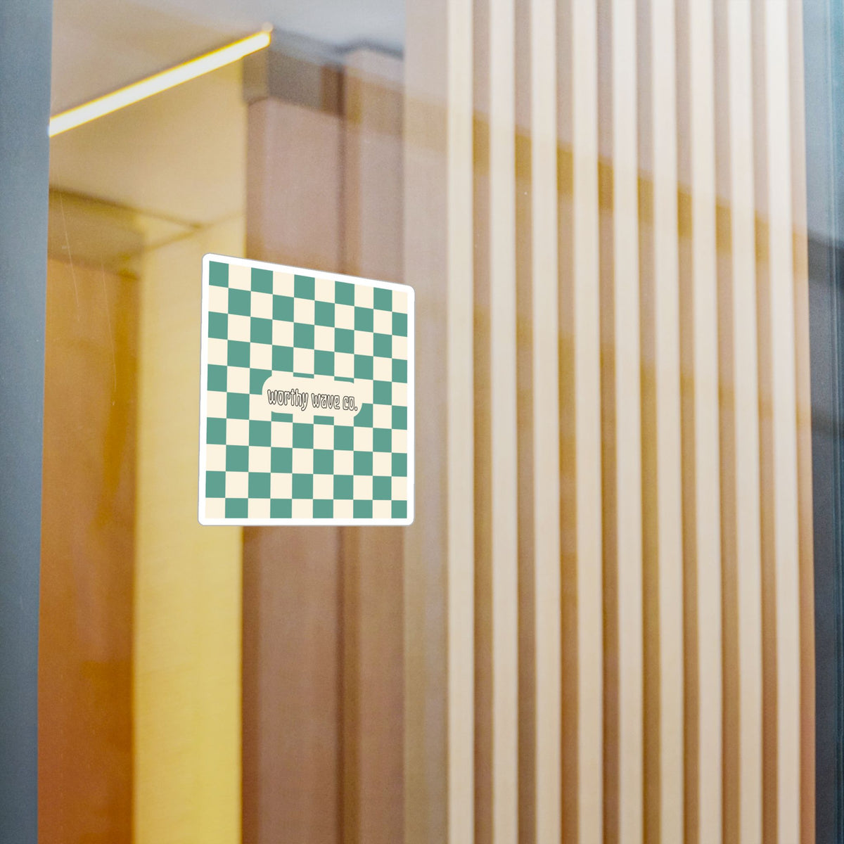 Worthy Wave Co. Checkerboard Vinyl Decal