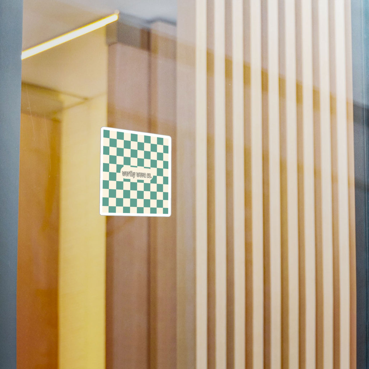 Worthy Wave Co. Checkerboard Vinyl Decal