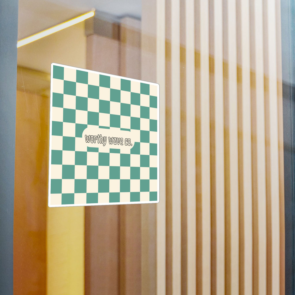 Worthy Wave Co. Checkerboard Vinyl Decal