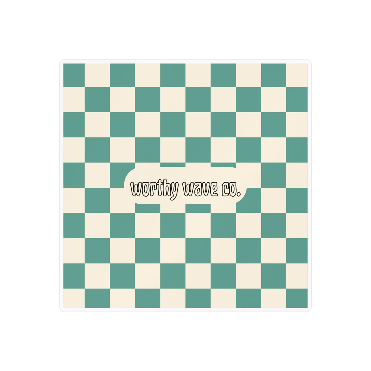 Worthy Wave Co. Checkerboard Vinyl Decal