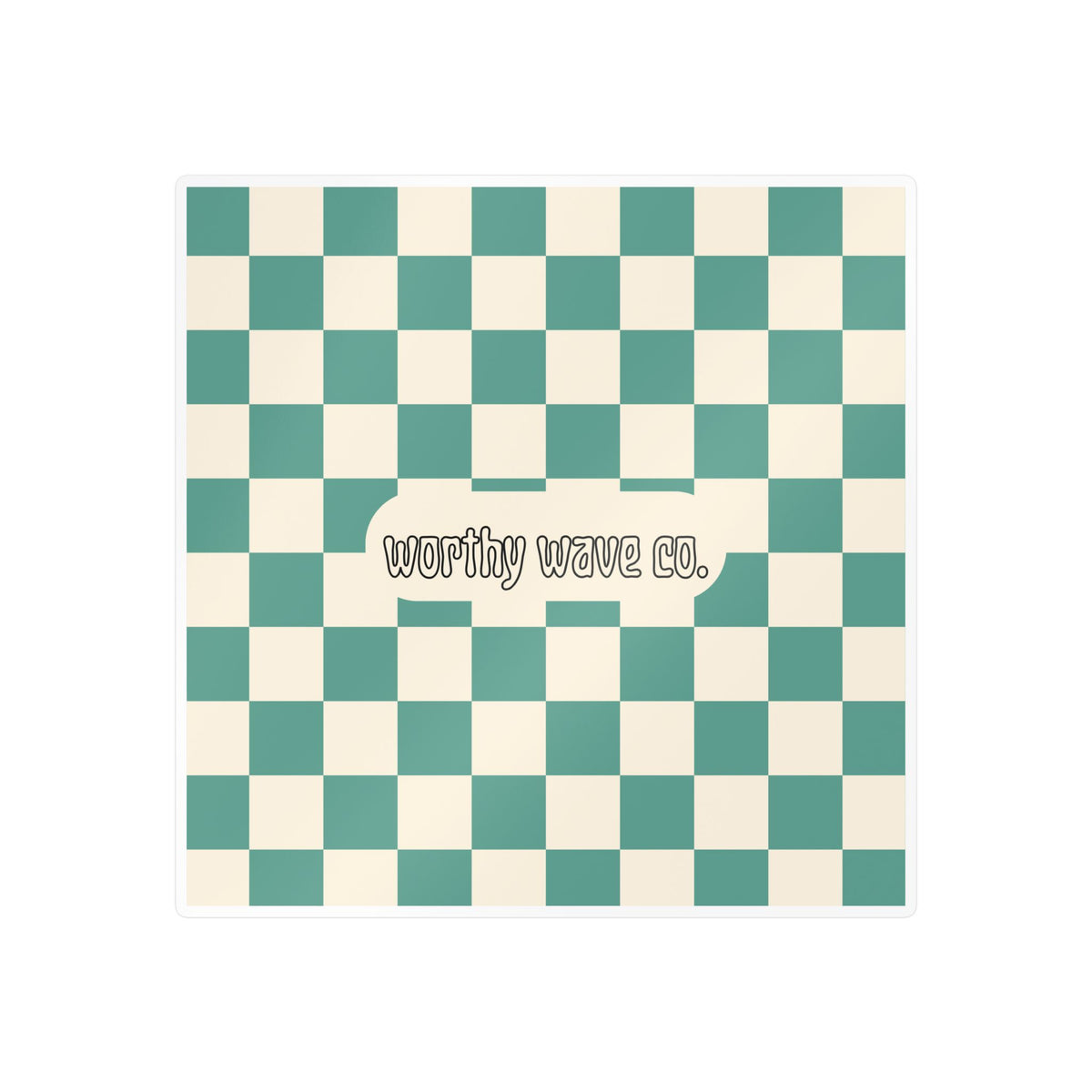 Worthy Wave Co. Checkerboard Vinyl Decal