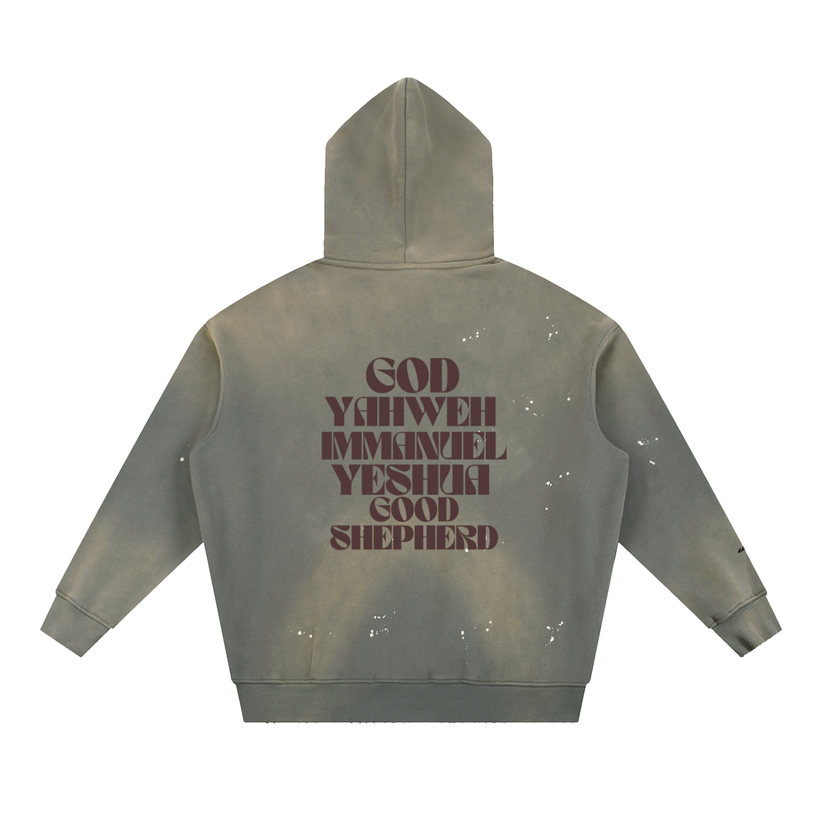 Vintage Washed Frayed Fleece Hoodie