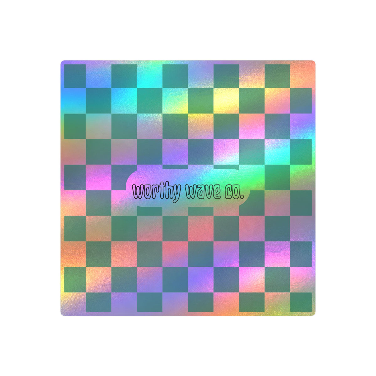 Worthy Wave Co. Checkerboard Vinyl Decal
