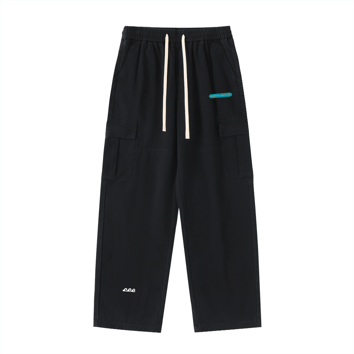 Worthy Wave Co. Drawstring Waist Straight-Leg Cargo Pants