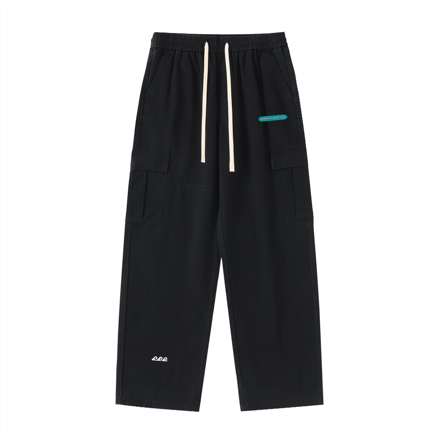 Worthy Wave Co. Drawstring Waist Straight-Leg Cargo Pants