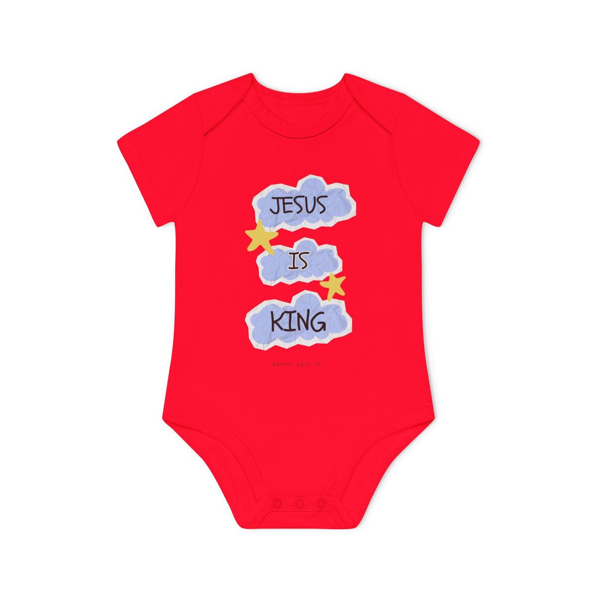 "Jesus Is King" Infant Onesie (Organic Short Sleeve)