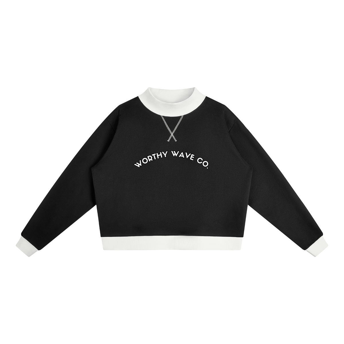Worthy Wave Co. Women’s Mock Neck Crewneck