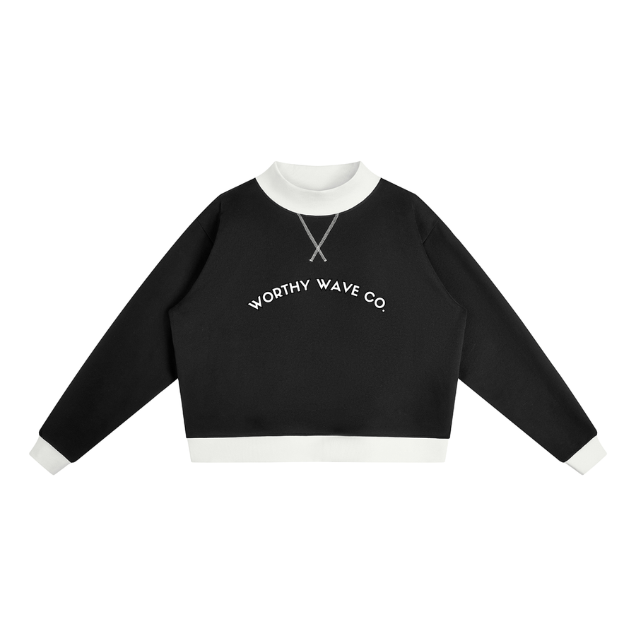 Worthy Wave Co. Women’s Mock Neck Crewneck