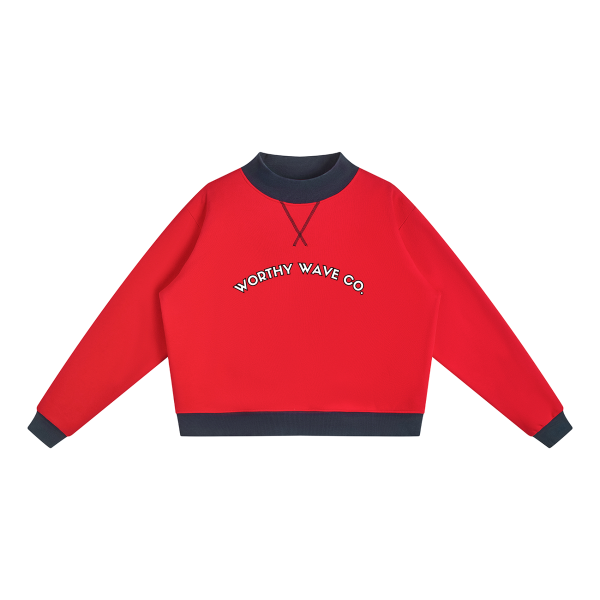 Worthy Wave Co. Women’s Mock Neck Crewneck