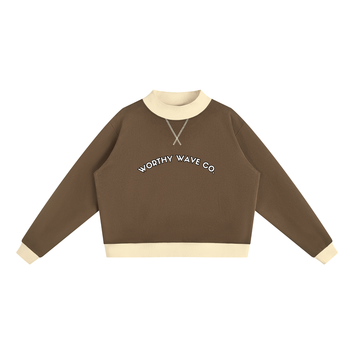 Worthy Wave Co. Women’s Mock Neck Crewneck