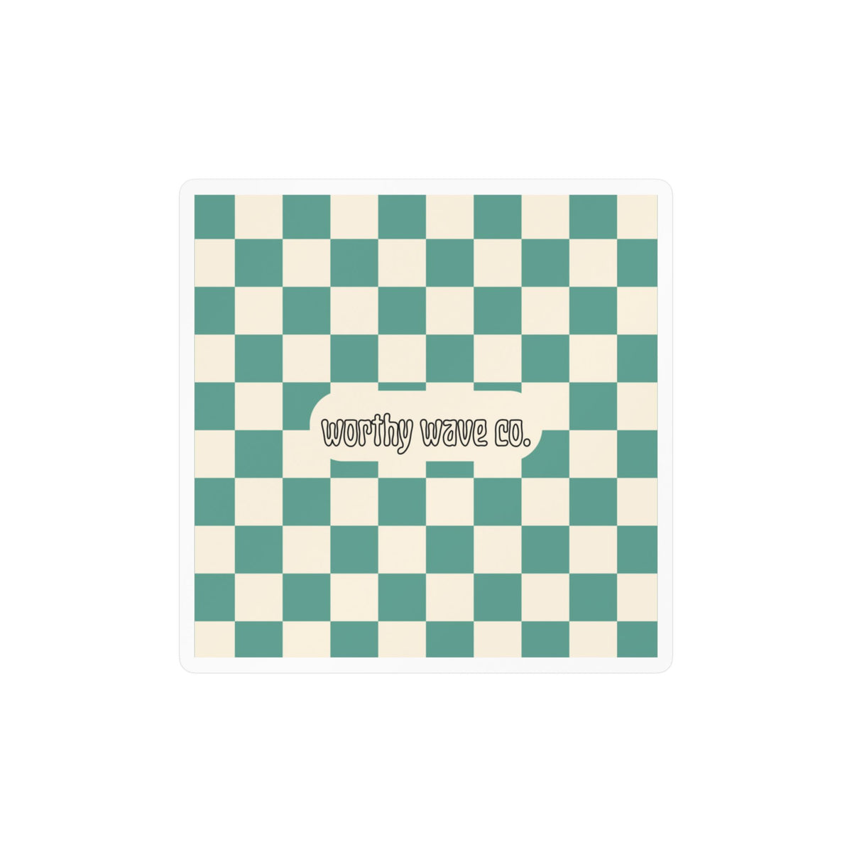 Worthy Wave Co. Checkerboard Vinyl Decal