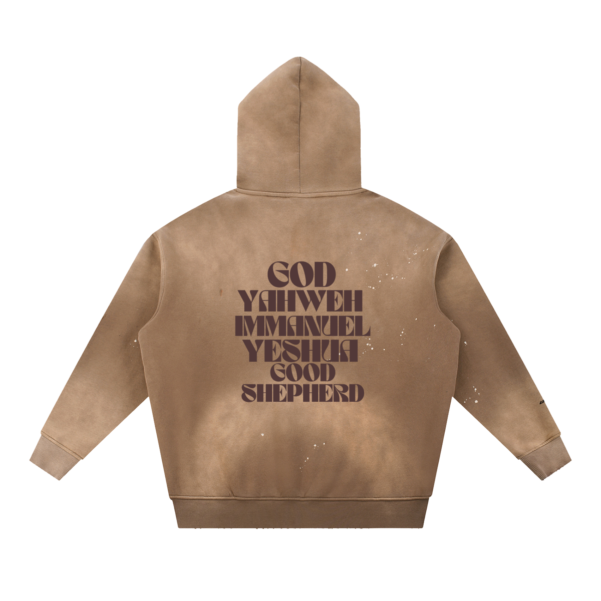 Vintage Washed Frayed Fleece Hoodie