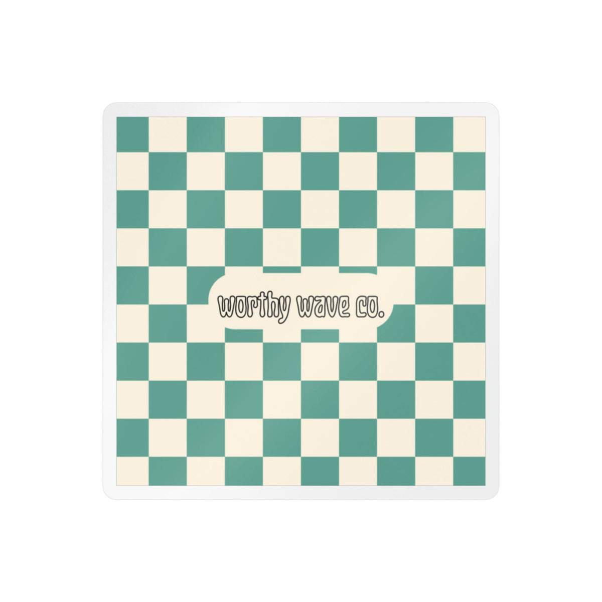 Worthy Wave Co. Checkerboard Vinyl Decal
