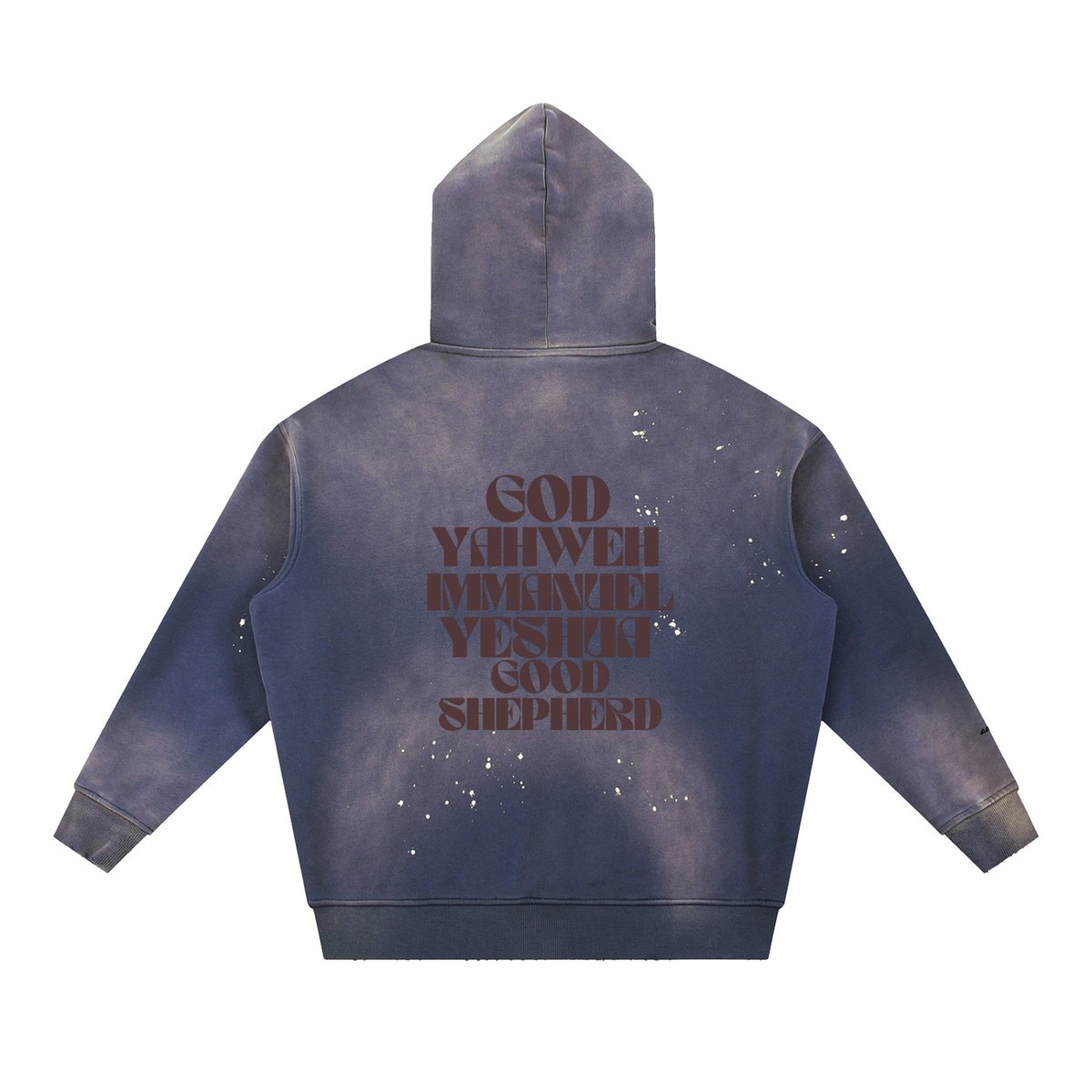 Vintage Washed Frayed Fleece Hoodie