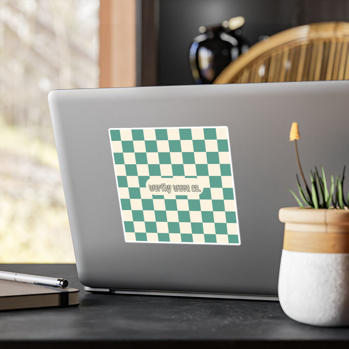 Worthy Wave Co. Checkerboard Vinyl Decal