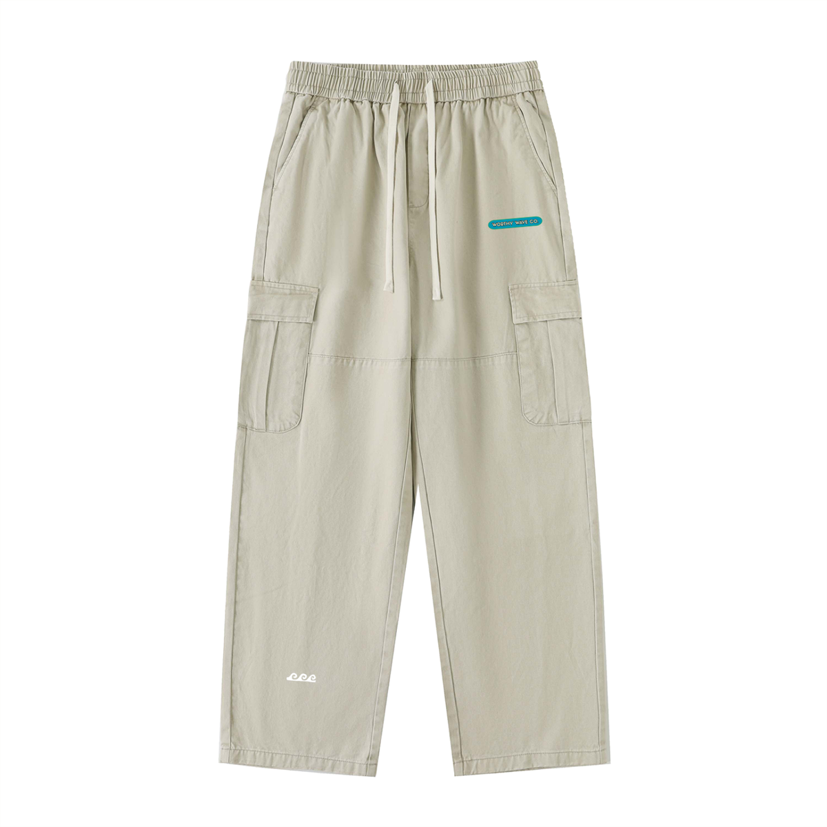 Worthy Wave Co. Drawstring Waist Straight-Leg Cargo Pants