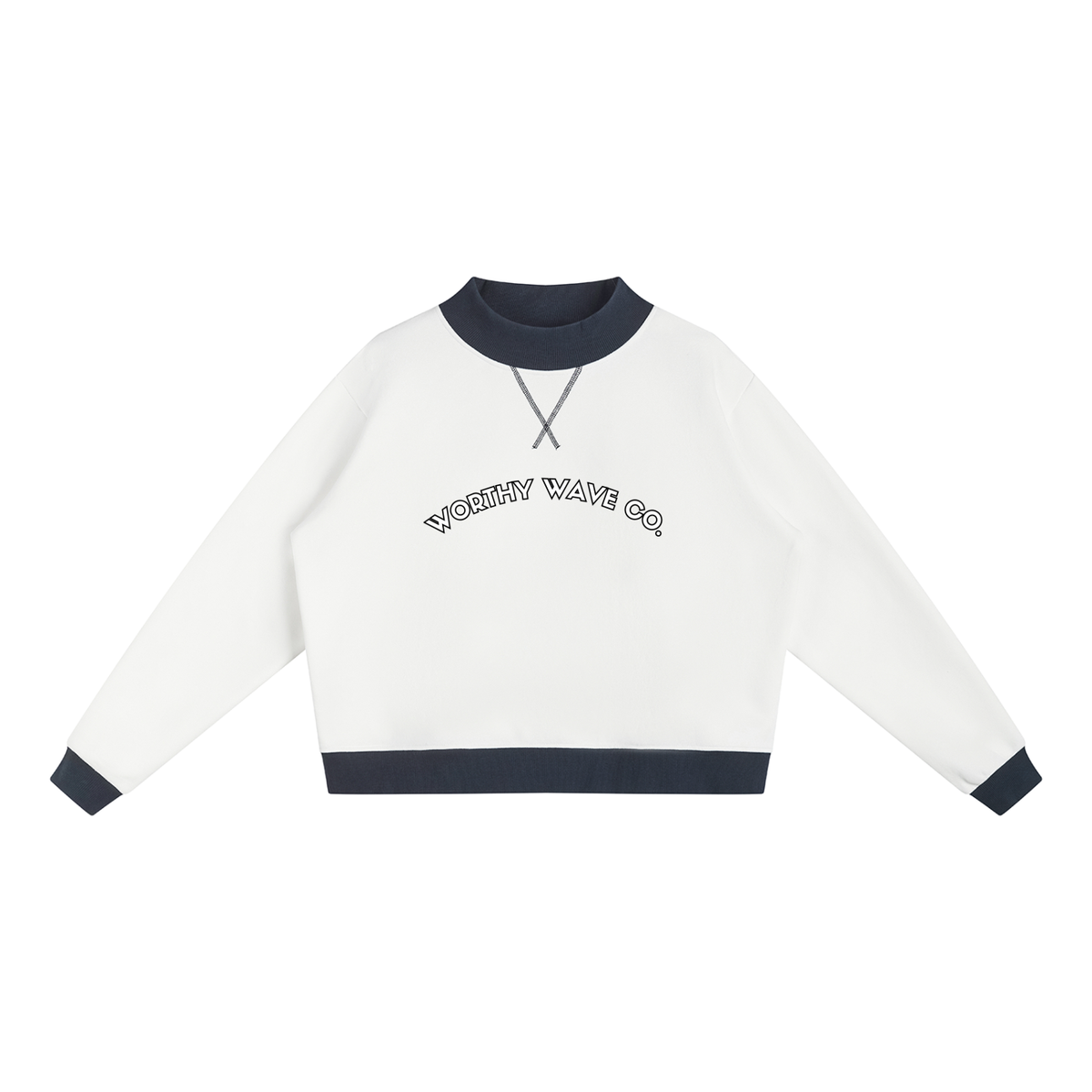 Worthy Wave Co. Women’s Mock Neck Crewneck