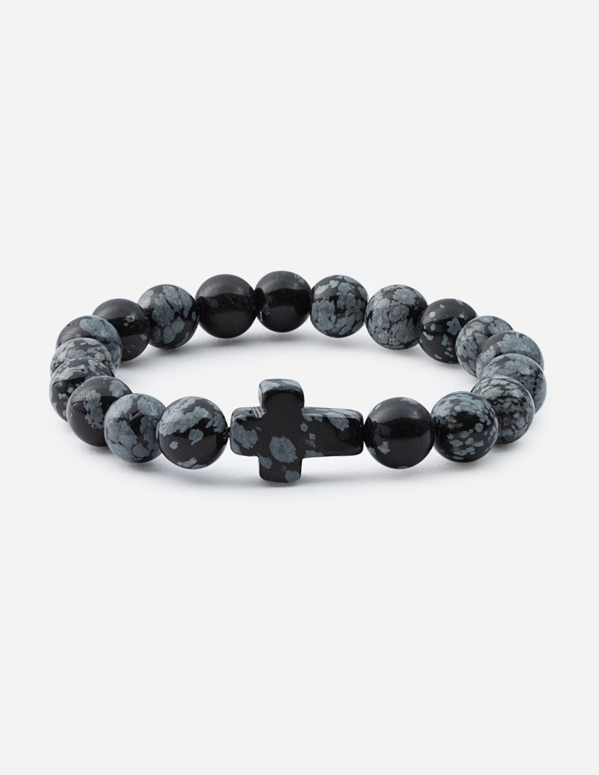 Obsidian Cross Bracelet // Unisex